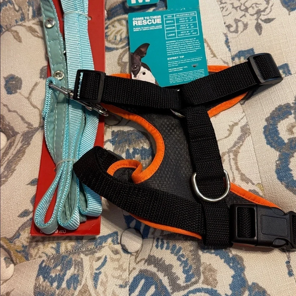 Martha Stewart Pets Fashion Leash 6FT Baby Blue Velvet Rhinestone